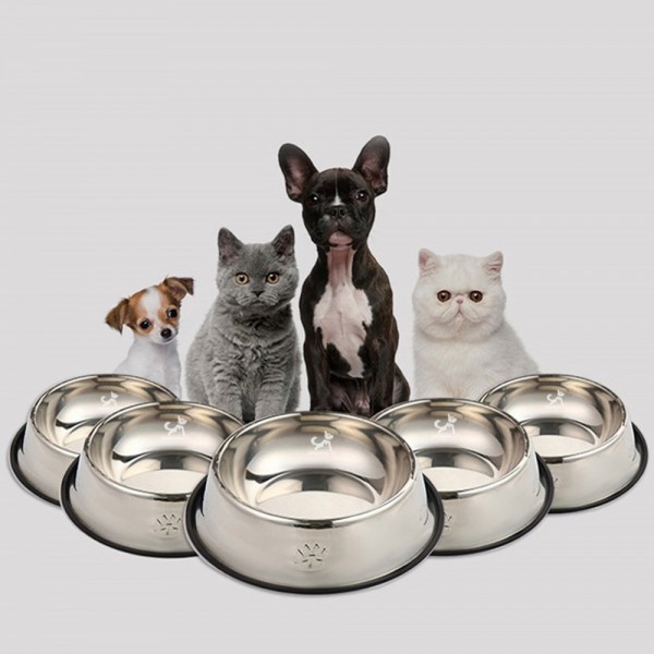 페오펫몰,딩동펫 반려동물 퓨어 스텐 그릇 식기 2p