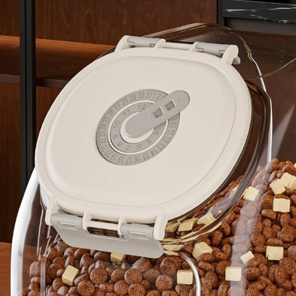 페오펫몰,딩동펫 반려동물 강력 밀폐 다이얼 대용량 투명 사료통