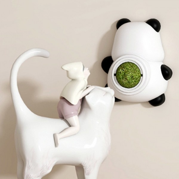 페오펫몰,딩동펫 고양이 판다 회전 캣닢볼 장난감 2P 세트